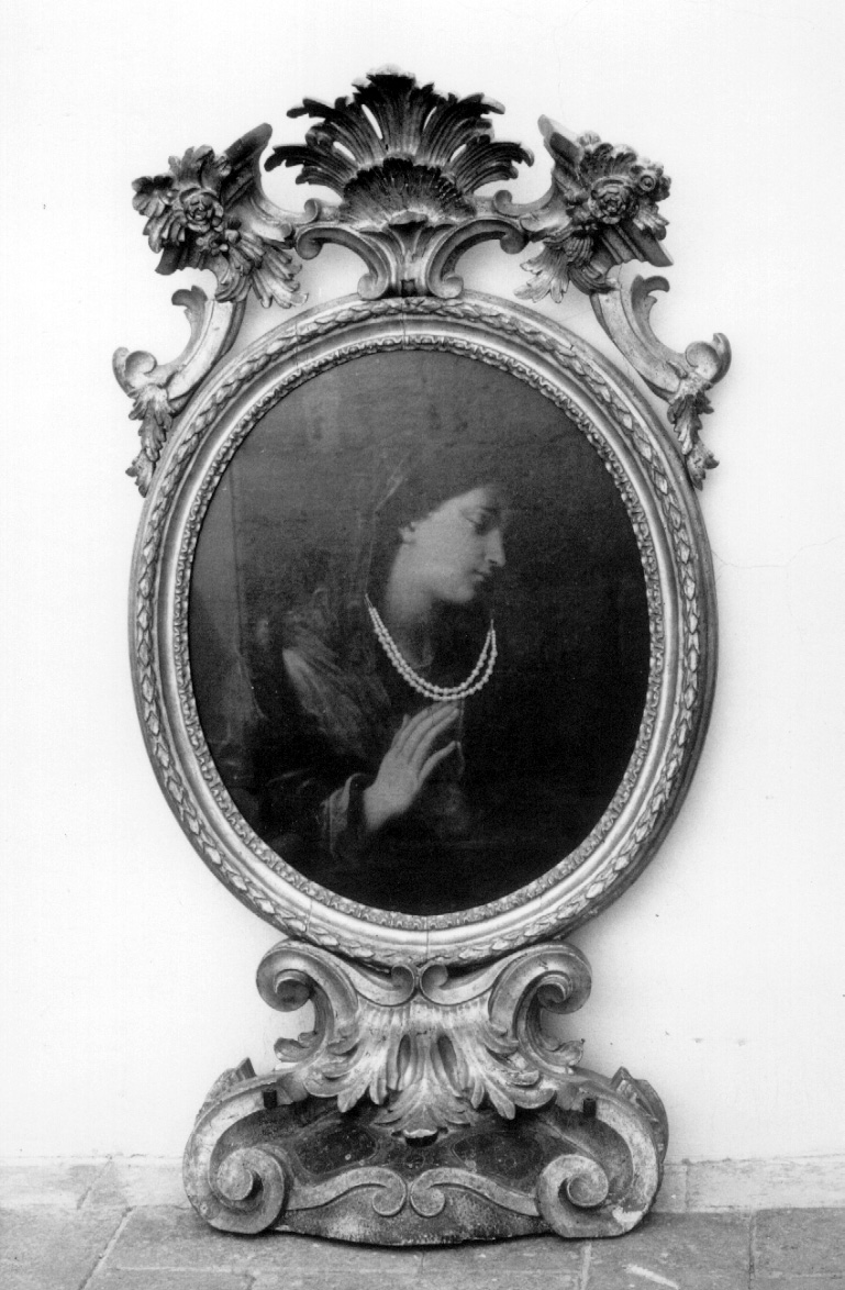 vergine orante (quadro d'altare, opera isolata) - ambito Italia centrale (metà sec. XVII)