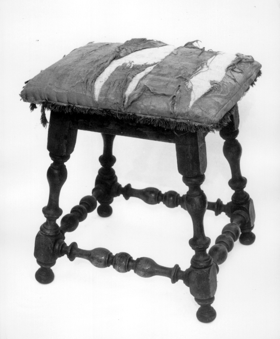 sgabello, opera isolata - bottega Italia centrale (fine/inizio secc. XVIII/ XIX)