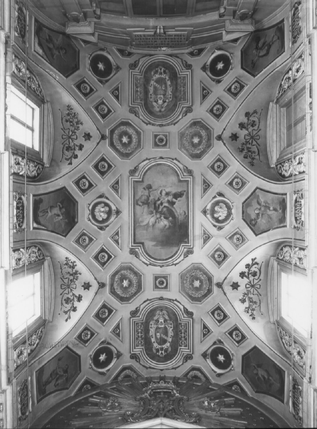 soffitto, elemento d'insieme di Mola Giovan Battista (attribuito) (prima metà sec. XVII)