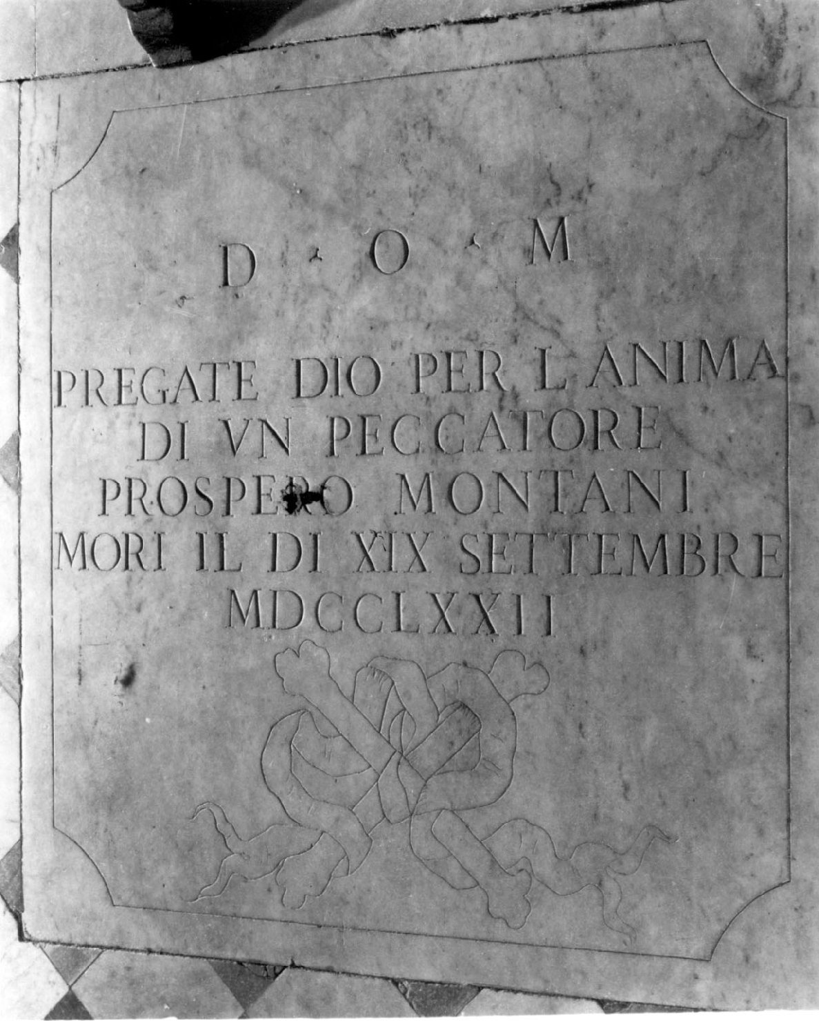 lapide commemorativa, opera isolata - bottega umbra (sec. XVIII)