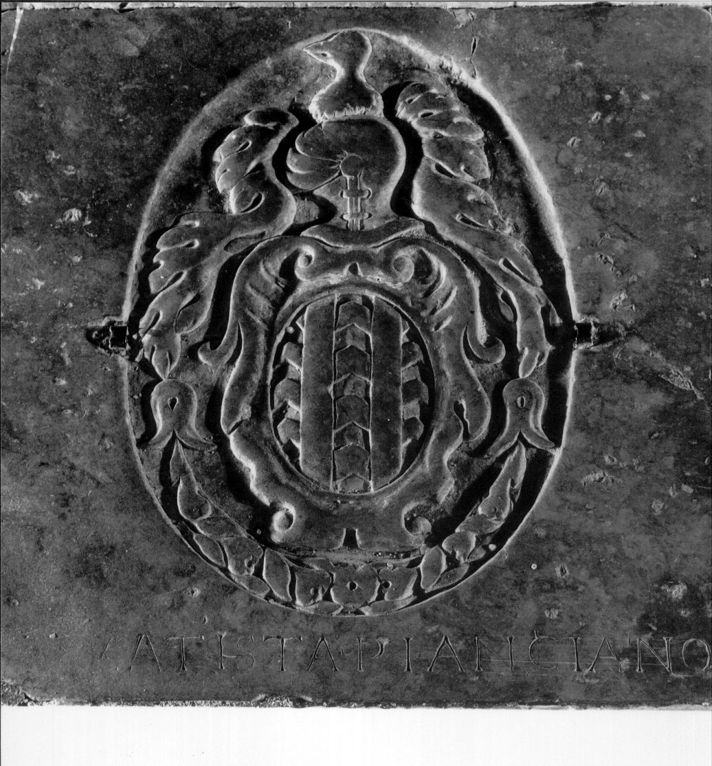 lastra tombale, opera isolata - bottega umbra (sec. XVII)