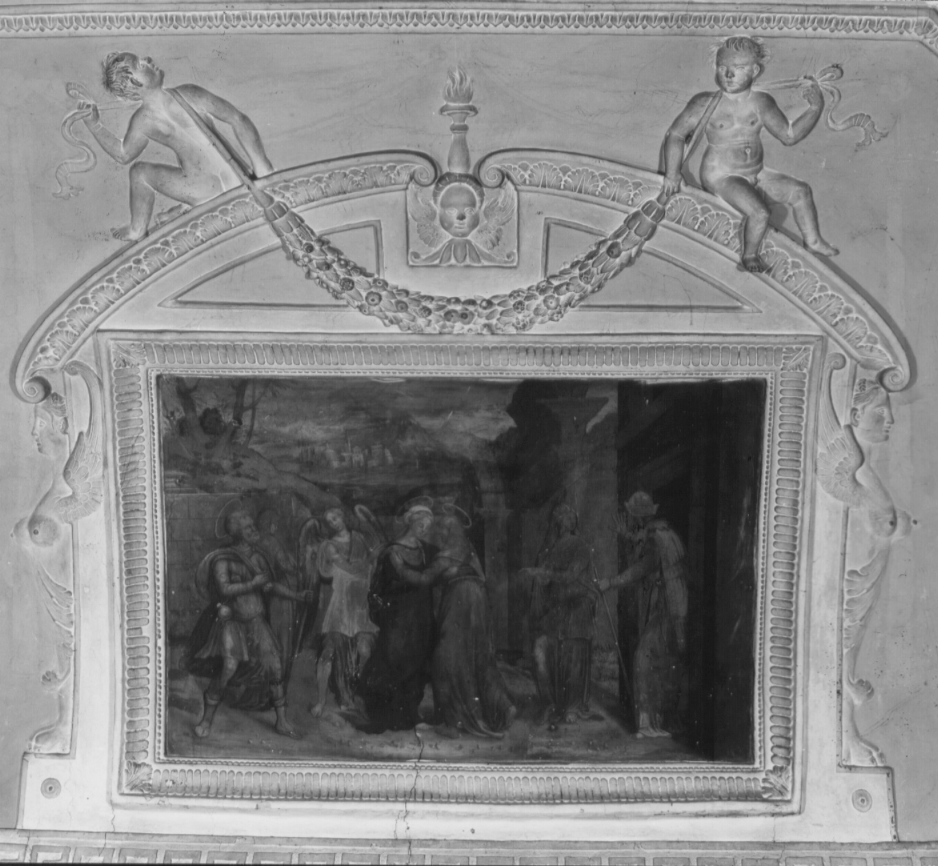 motivi decorativi (decorazione plastica, elemento d'insieme) di Nardini Francesco detto Santagnolo (attribuito) (metà sec. XVI)