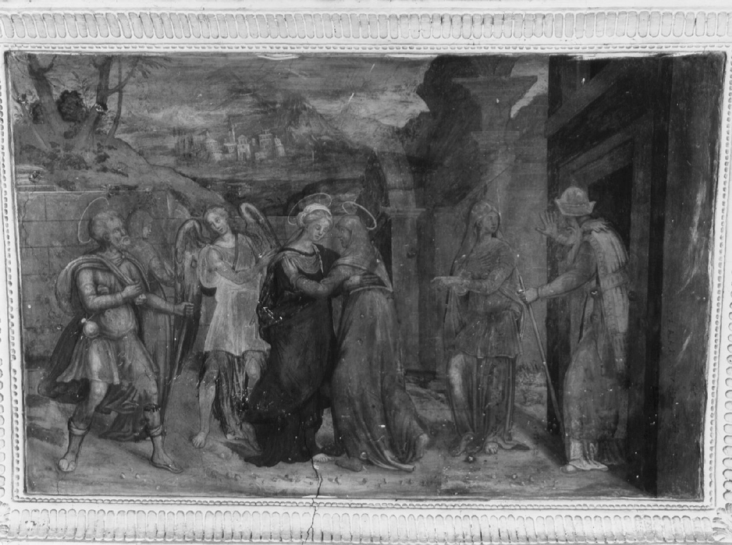 visitazione (dipinto, ciclo) di Nardini Francesco detto Santagnolo (attribuito) (metà sec. XVI)