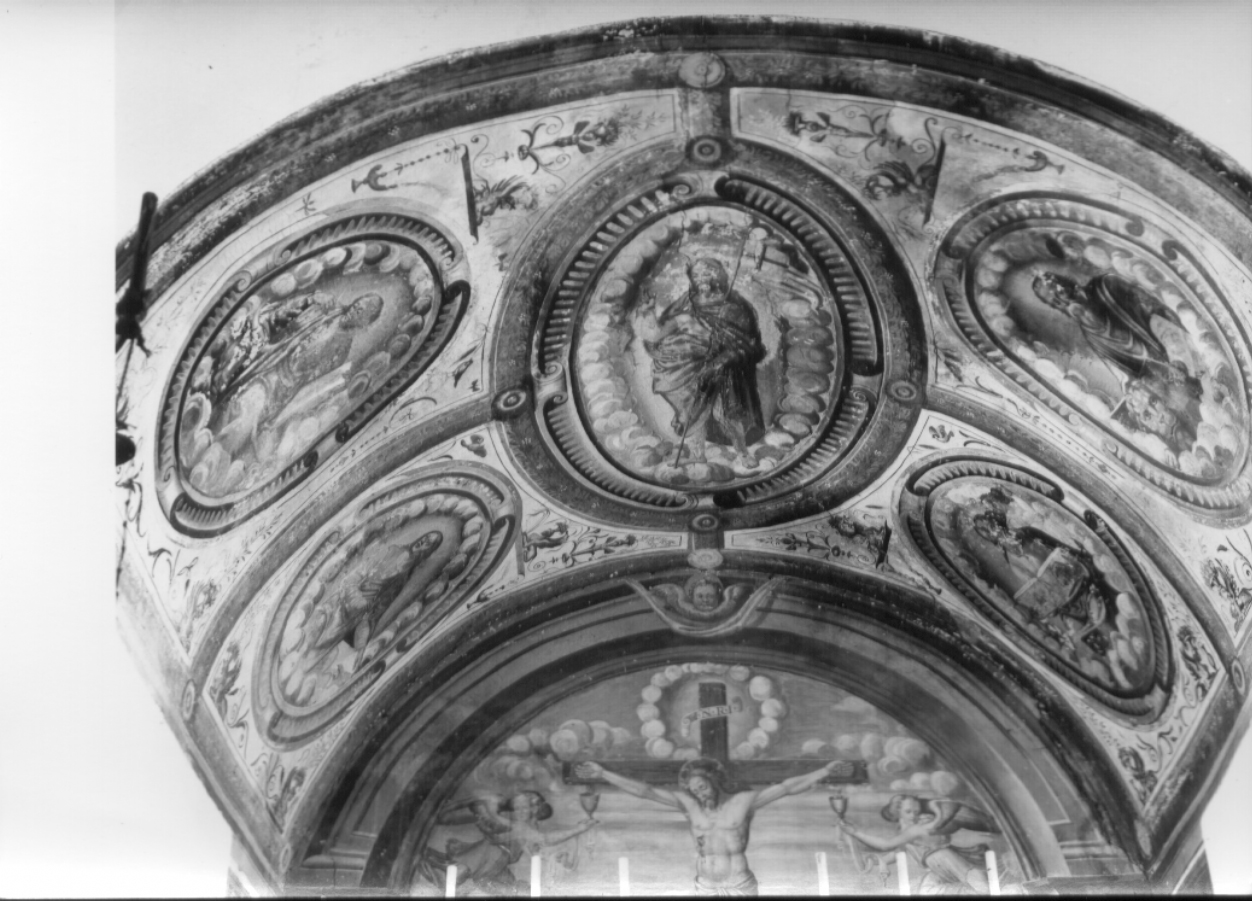 Cristo tra gli evangelisti (dipinto, complesso decorativo) di Giglia Piermatteo (attribuito) (inizio sec. XVI)