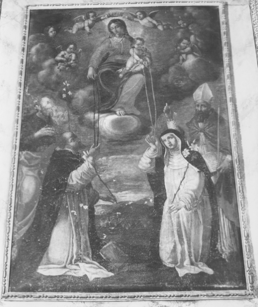 Madonna del Rosario e Santi (dipinto, elemento d'insieme) - ambito Italia centrale (metà sec. XVII)