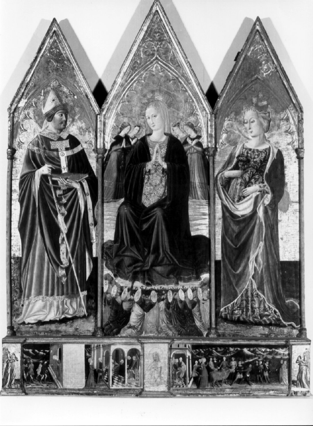 Pietà (pilastrino, elemento d'insieme) di Bartolomeo da Miranda (attribuito) (terzo quarto sec. XV)