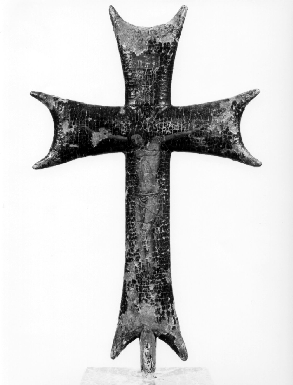Cristo crocifisso (croce processionale, elemento d'insieme) - ambito umbro (prima metà sec. XIV)