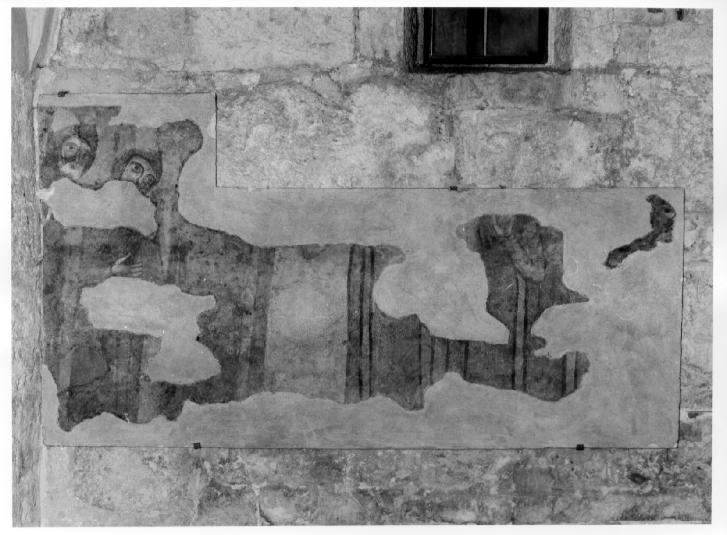 santi monaci (dipinto, complesso decorativo) - ambito umbro (primo quarto sec. XII)