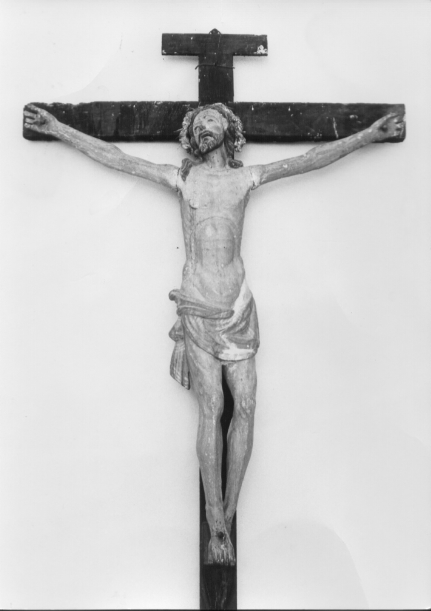 crocifisso, opera isolata - bottega Italia centrale (prima metà sec. XVI)