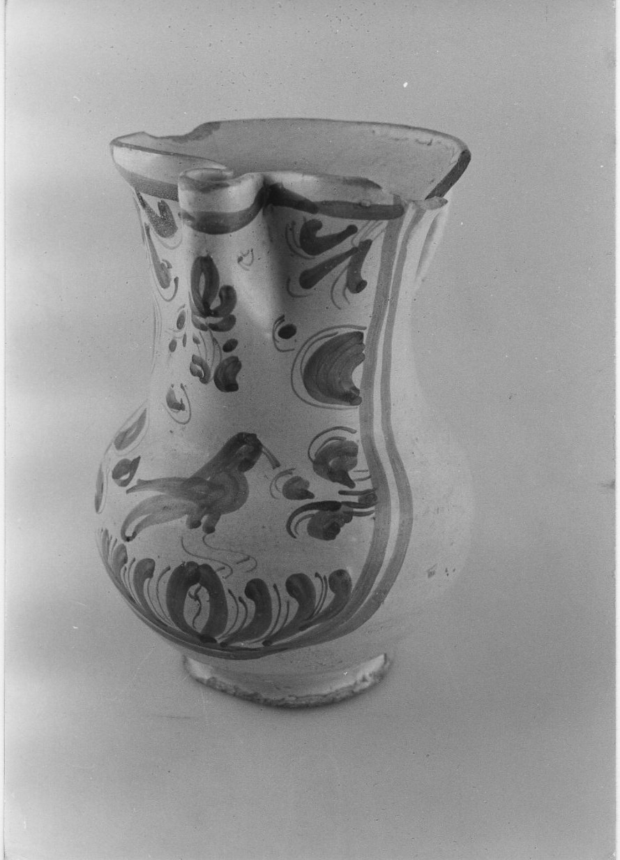 boccale, opera isolata - bottega derutese (secc. XVII/ XVIII)