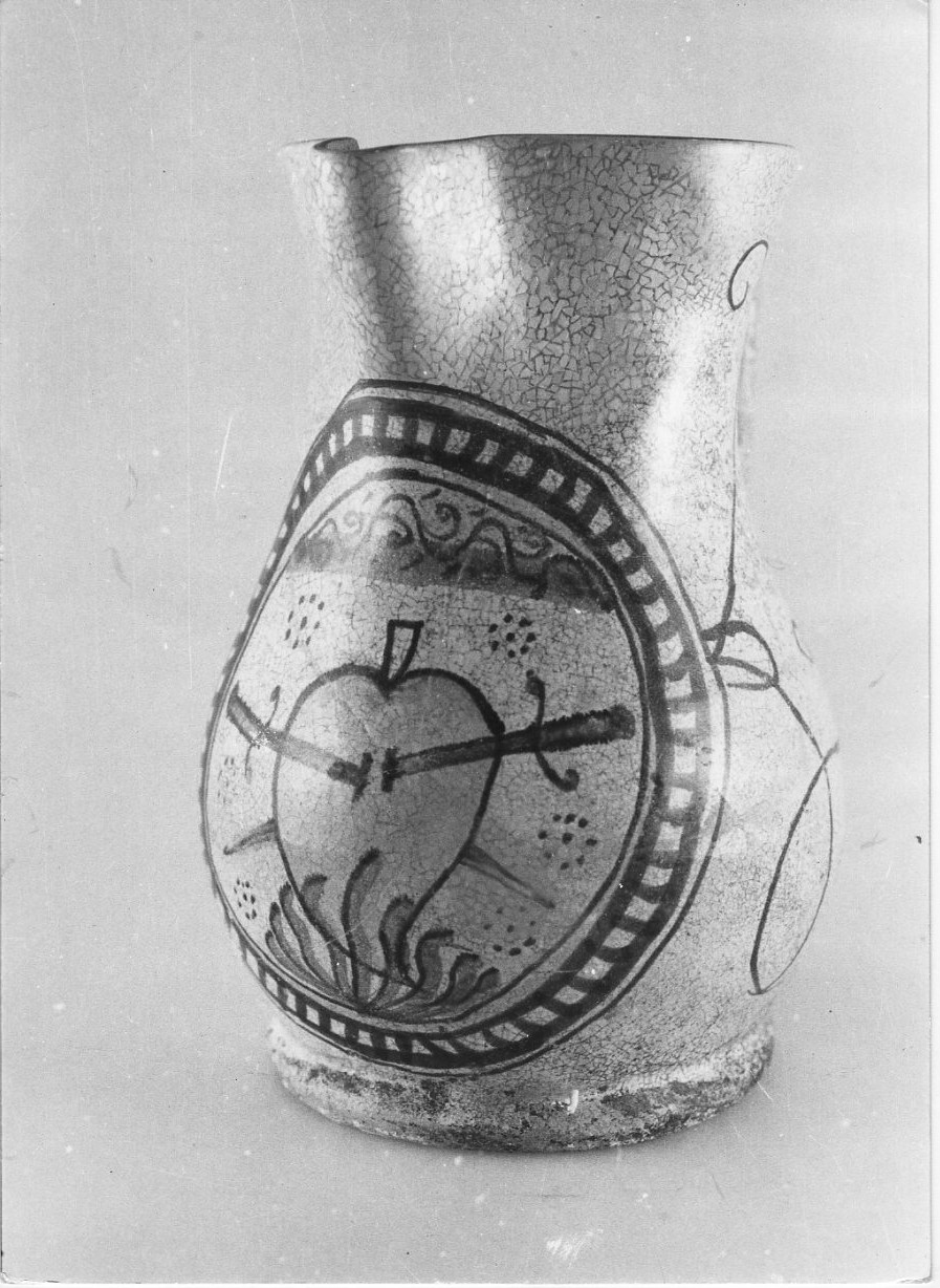 boccale, opera isolata - bottega faentina (secc. XV/ XVII)