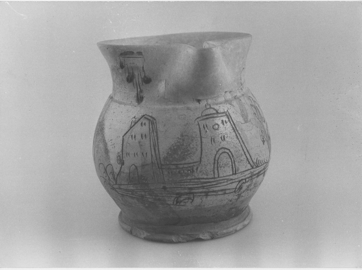 boccale, opera isolata - bottega emiliana (secc. XVI/ XVII)