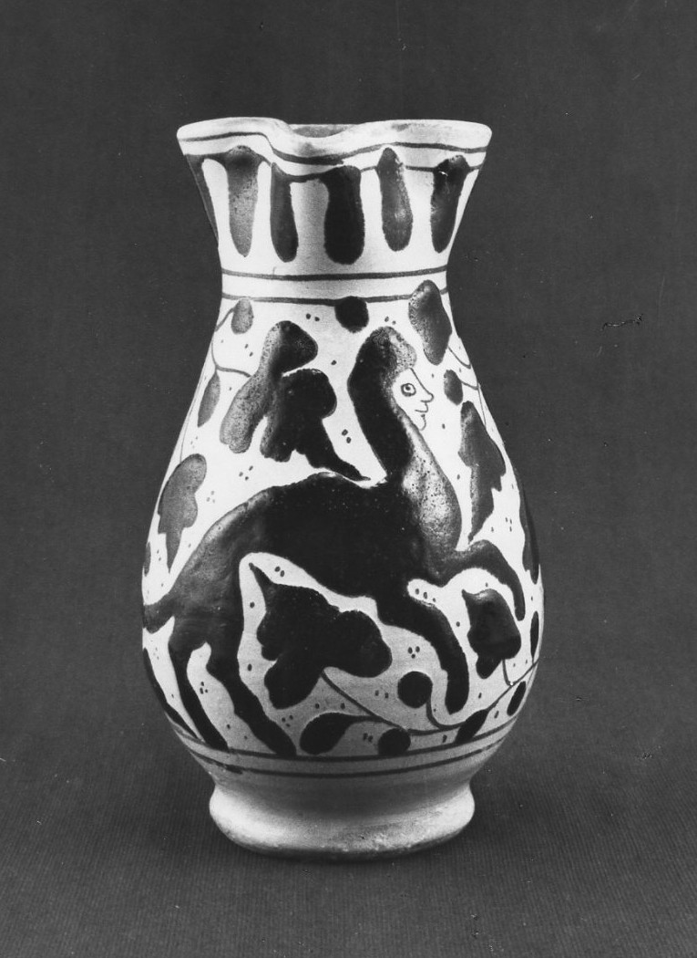 boccale, opera isolata - bottega faentina (sec. XV)