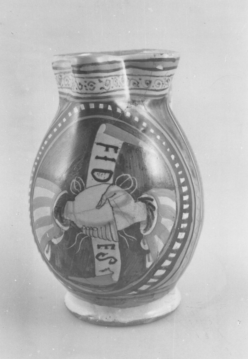 boccale, opera isolata - bottega faentina (sec. XVI)