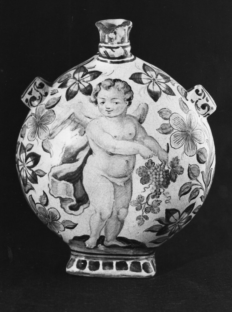 fiasca di pellegrinaggio, opera isolata - bottega di Castelli (sec. XVIII)