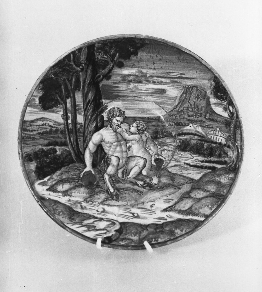 piatto da pompa, opera isolata di Andreoli Giorgio (sec. XVI)