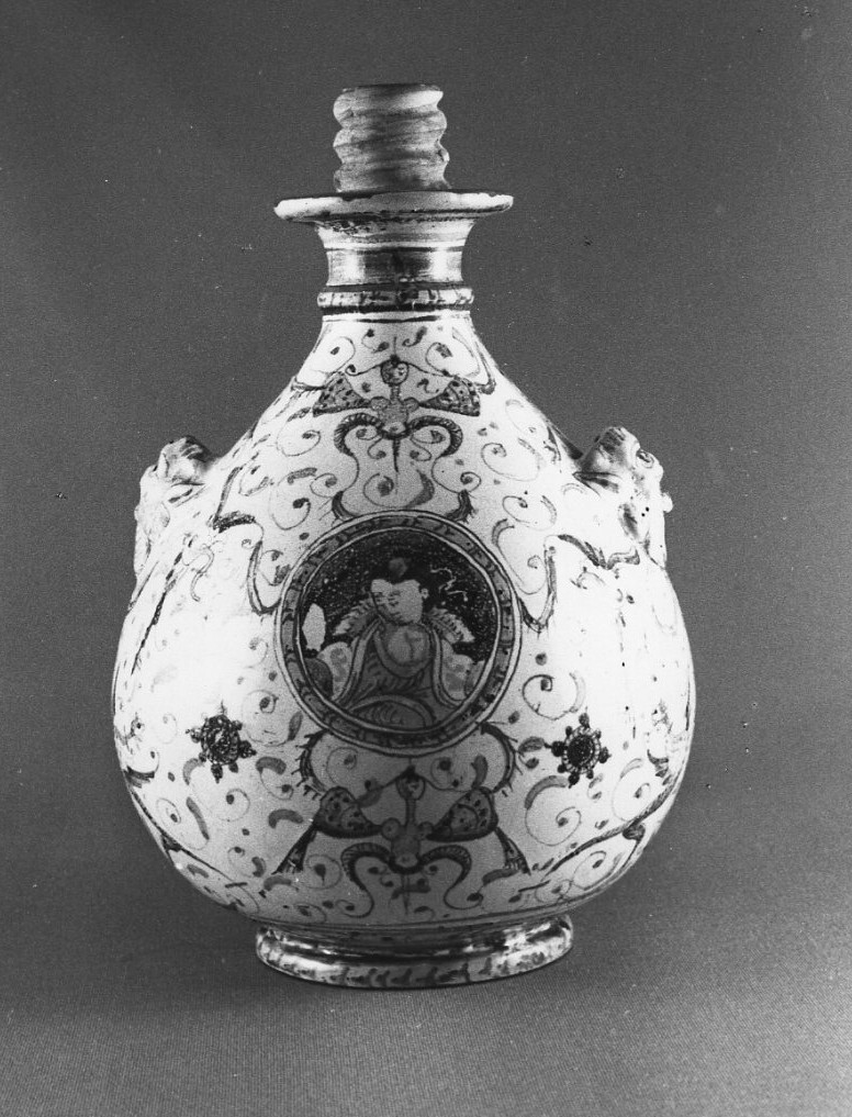 fiasca di pellegrinaggio, opera isolata - bottega urbinate (seconda metà sec. XVI)