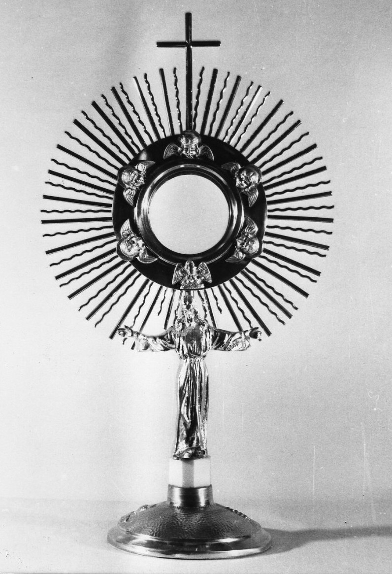 ostensorio - a raggiera, opera isolata - bottega italiana (prima metà sec. XX)