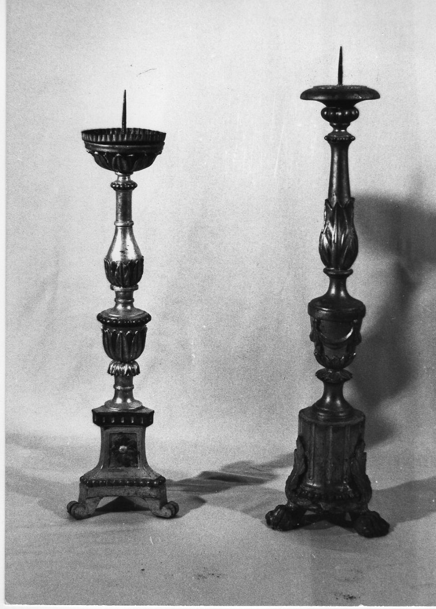 candeliere, insieme - bottega italiana (secc. XVII/ XVIII)