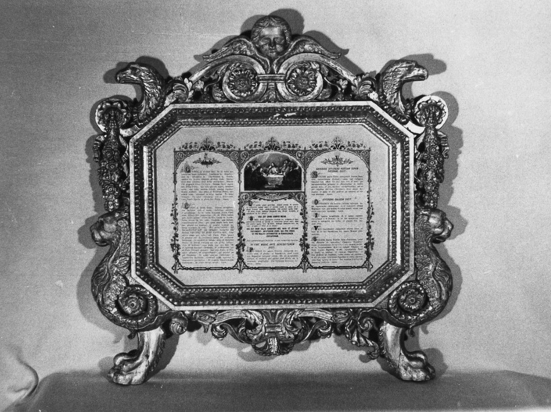 servizio di cartagloria, elemento d'insieme - bottega italiana (sec. XIX)