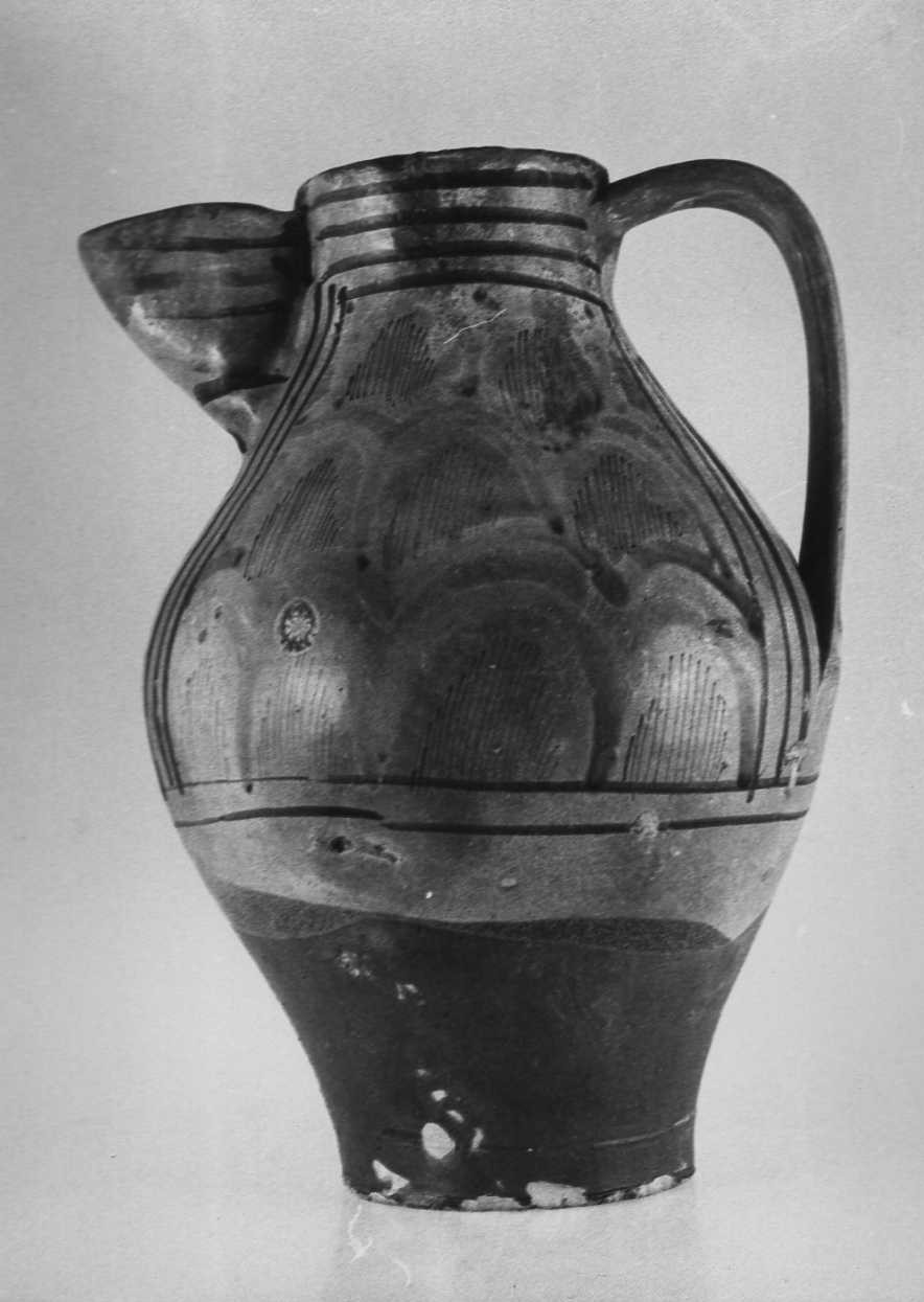boccale, opera isolata - bottega orvietana (sec. XIV)