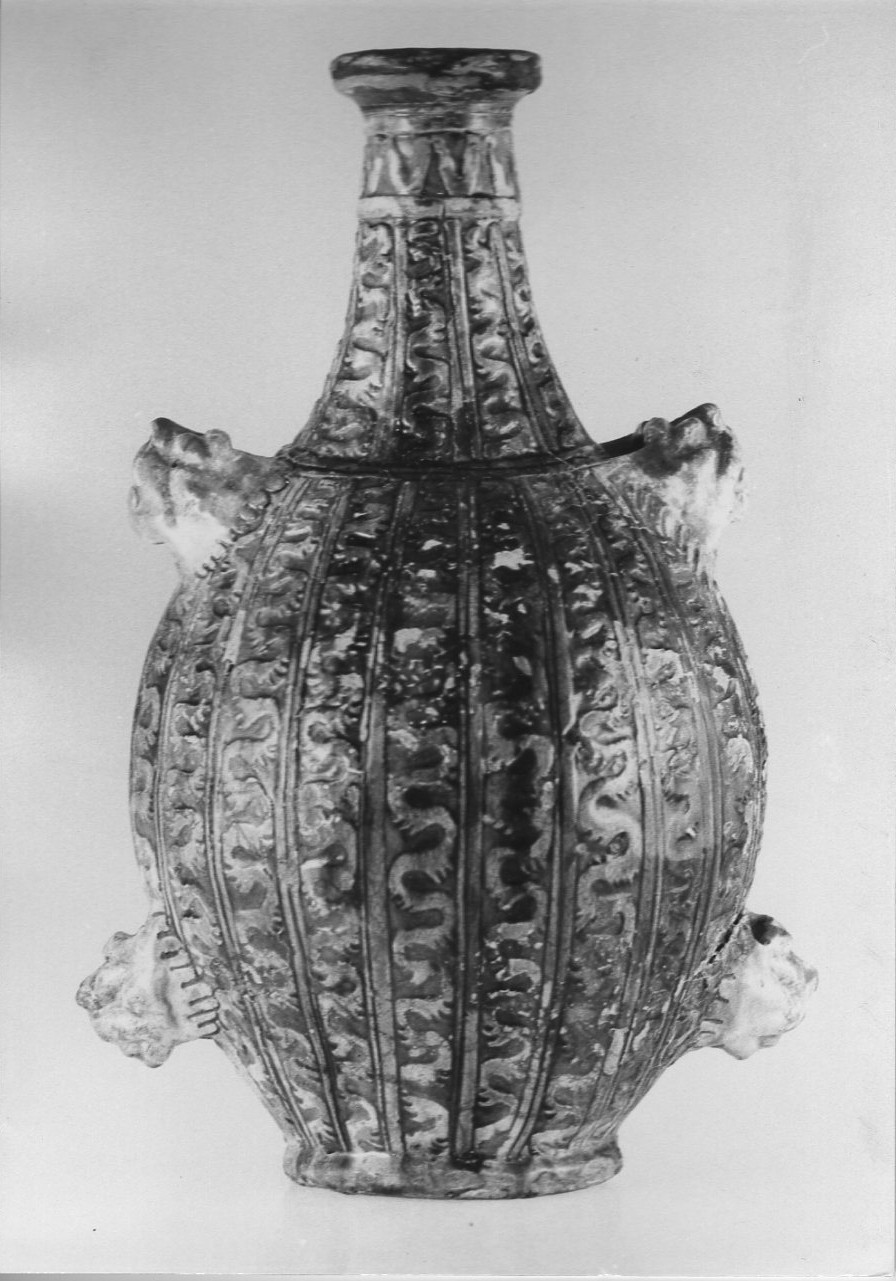 fiasca di pellegrinaggio, opera isolata - bottega emiliano-romagnola (seconda metà sec. XVI)