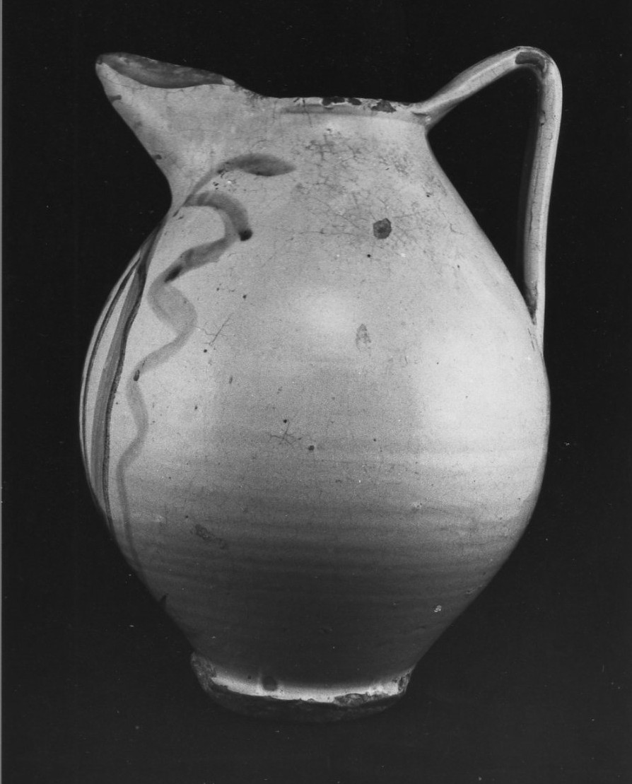 brocca, opera isolata - bottega derutese (sec. XVII)