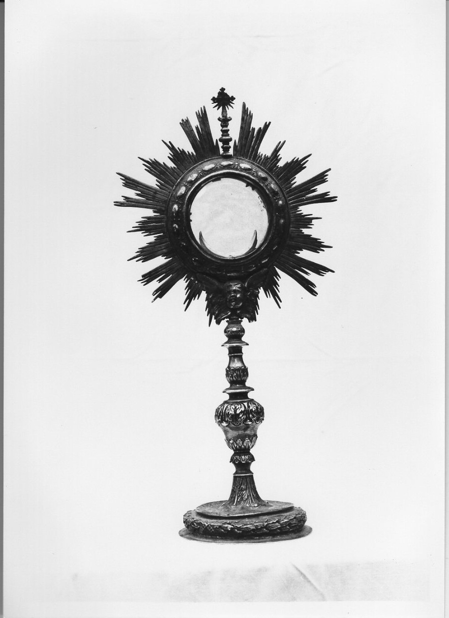 ostensorio - a raggiera, opera isolata - bottega umbra (sec. XVII)