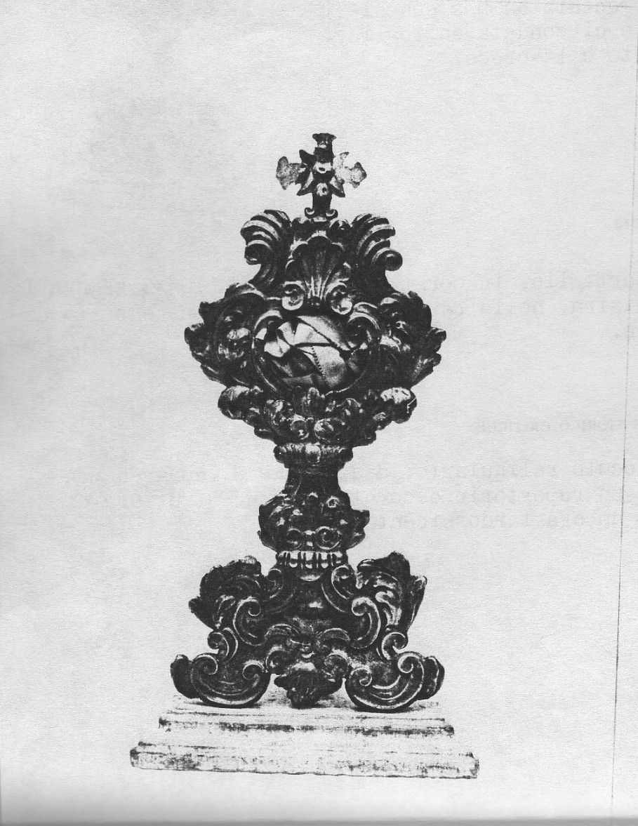 reliquiario - a ostensorio, opera isolata - bottega umbra (fine sec. XVII)