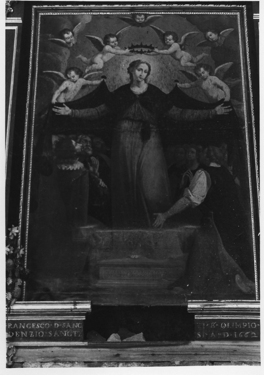 Madonna della Misericordia (dipinto, elemento d'insieme) - ambito Italia centrale (sec. XVII)