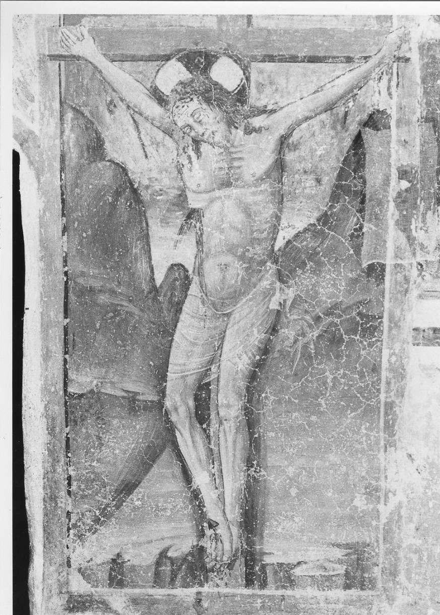Cristo crocifisso (dipinto, opera isolata) di Domenico di Giacomo da Leonessa (attribuito) (seconda metà sec. XV)
