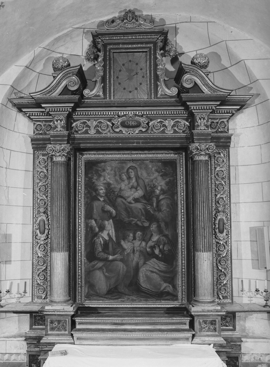 mostra d'altare, complesso decorativo - bottega umbra (primo quarto sec. XVII)