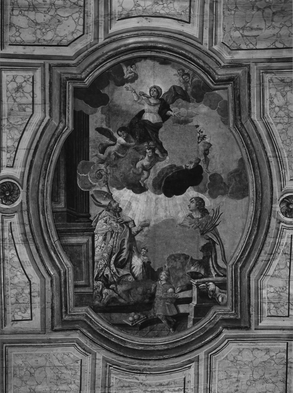 apparizione dell'Assunta (dipinto, elemento d'insieme) - bottega romana (metà sec. XVIII)