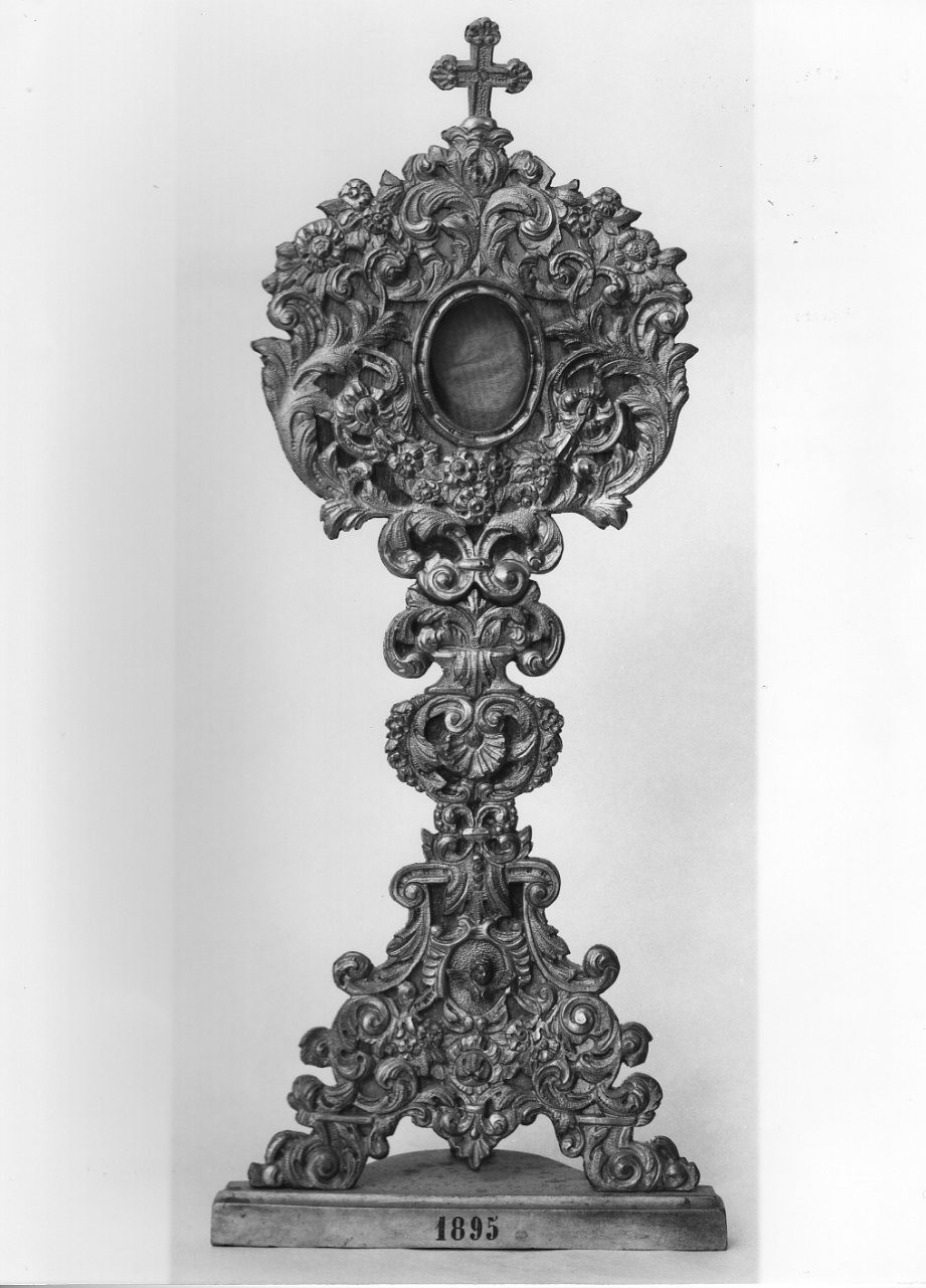 reliquiario fitomorfo, opera isolata - bottega umbra (sec. XIX)