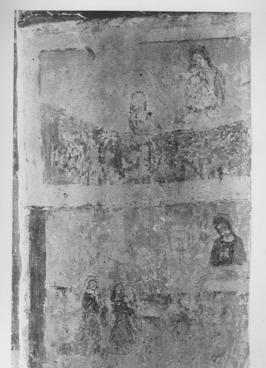 Madonna con Bambino e devoti (dipinto, opera isolata) - ambito Italia centrale (prima metà sec. XVI)