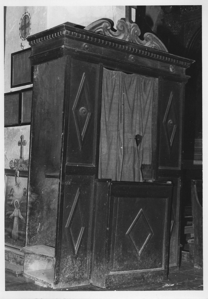 confessionale, opera isolata - bottega Italia centrale (sec. XVIII)