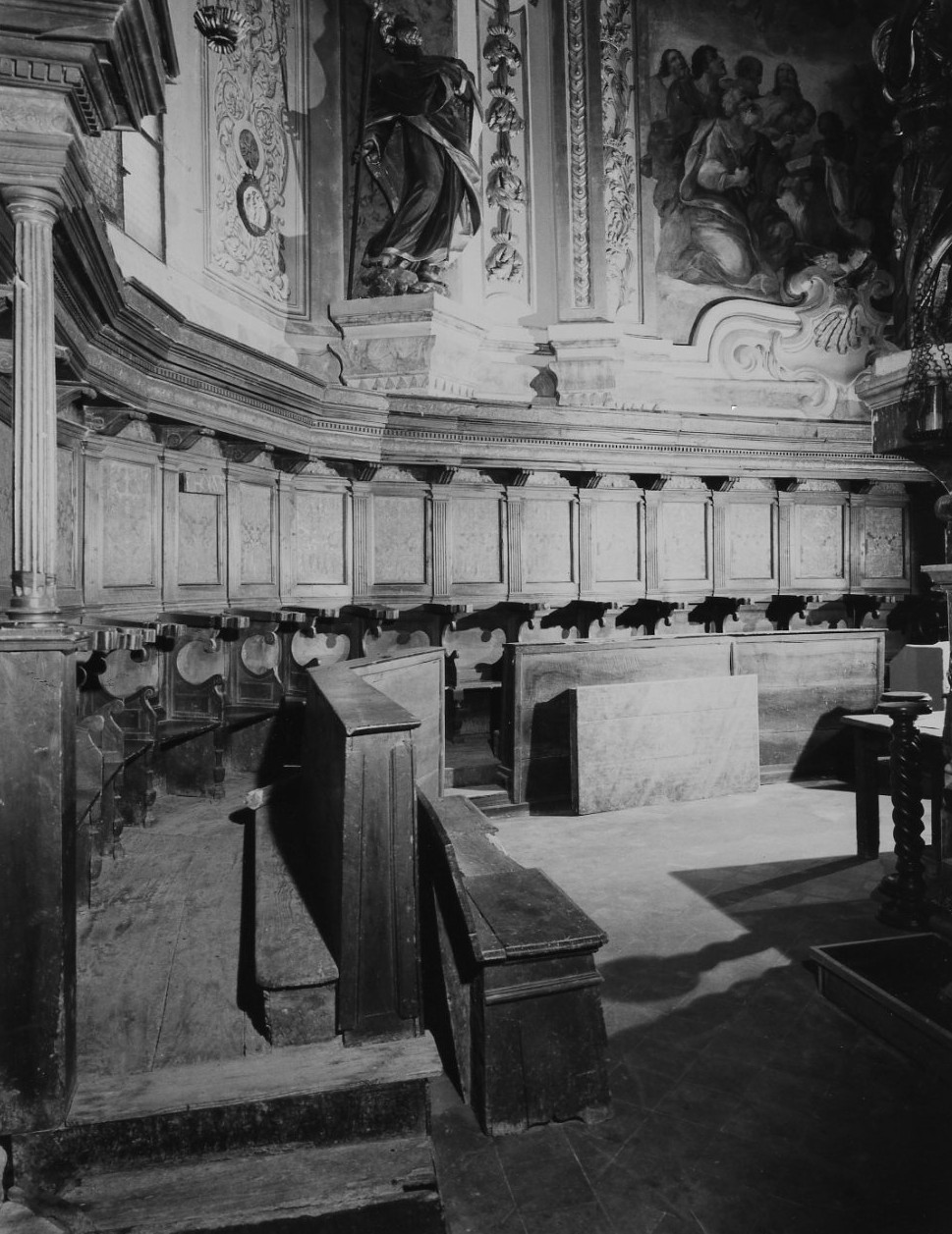 stalli del coro, insieme - bottega umbra (sec. XV)