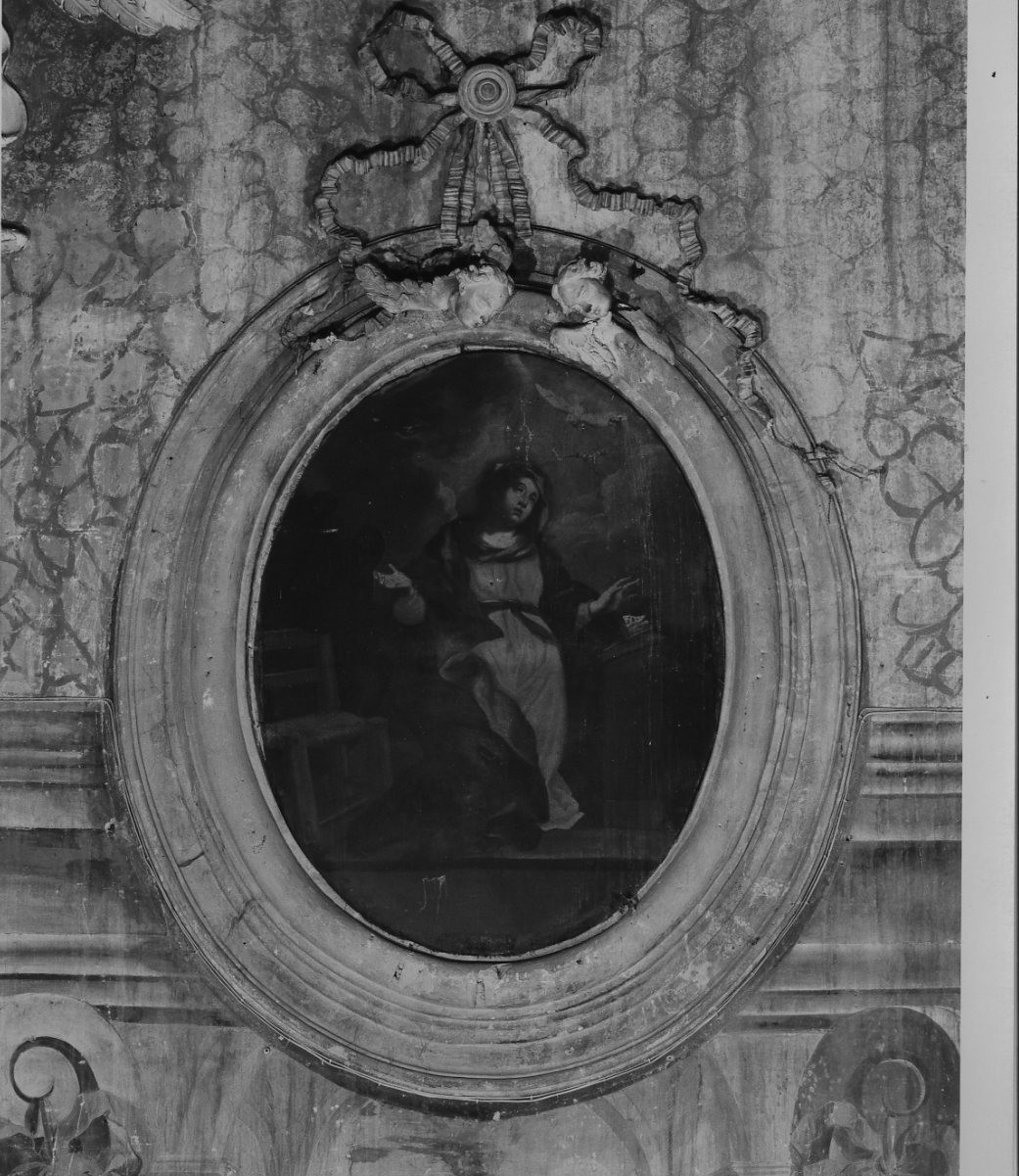 Madonna annunciata (dipinto, elemento d'insieme) di Cardani Tommaso (e aiuti) (sec. XVII)