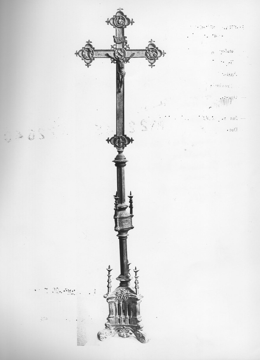 croce stazionale, insieme - bottega umbra (sec. XIX)