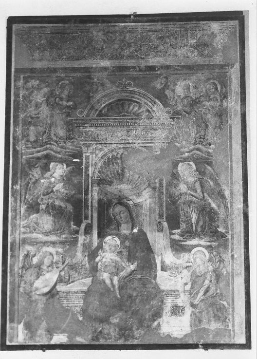 Madonna con Bambino e angeli (dipinto, opera isolata) - ambito Italia centrale (inizio sec. XVI)