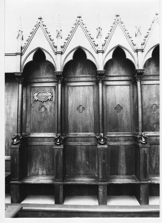 stalli del coro, serie di Bruschi Domenico (sec. XIX)