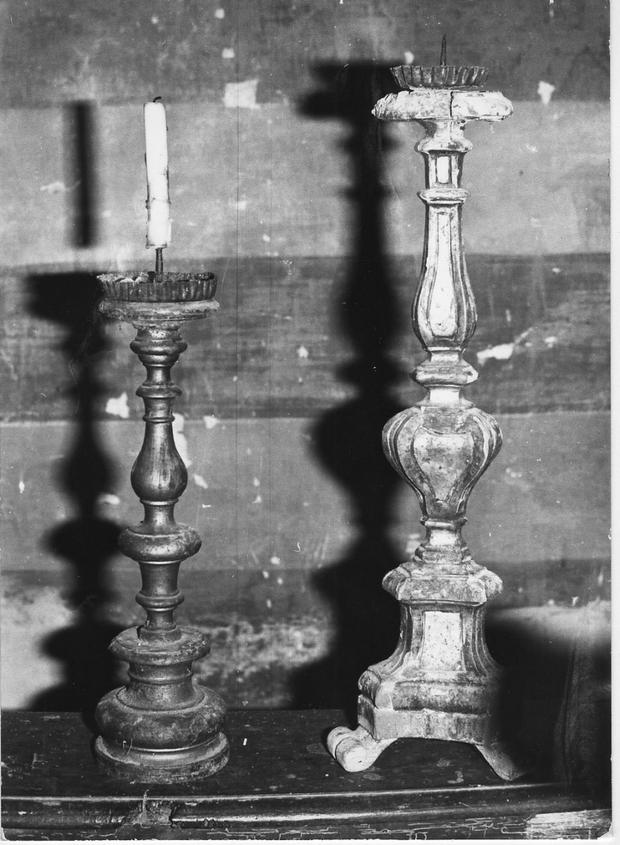 candeliere da chiesa, insieme - bottega umbra (sec. XVII)