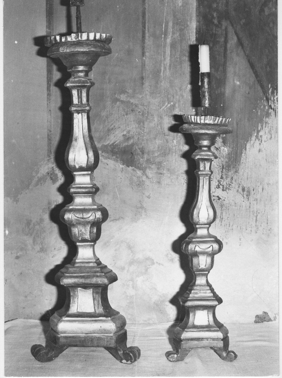 candeliere, insieme - bottega umbra (sec. XVIII)