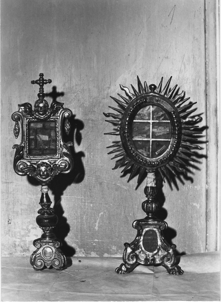 reliquiario, coppia - bottega umbra (sec. XVII)