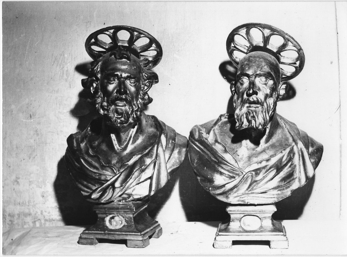 reliquiario - a busto, coppia - bottega umbra (sec. XVII)