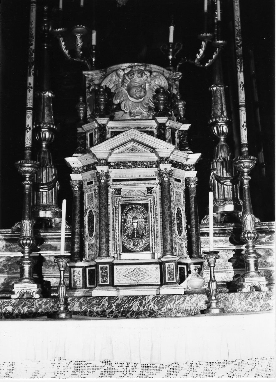 tabernacolo - a tempietto, elemento d'insieme - bottega umbra (sec. XVIII)