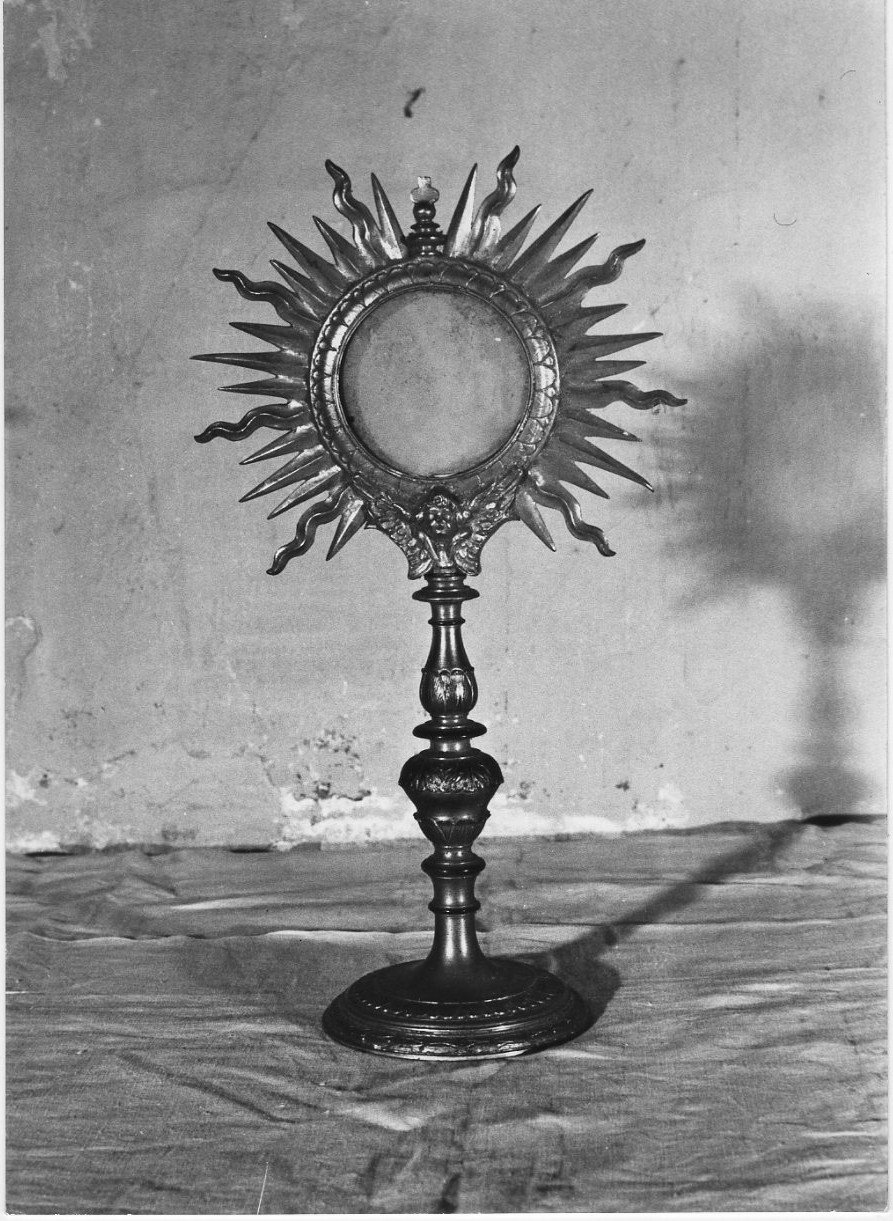 ostensorio - a raggiera, opera isolata - bottega umbra (sec. XVII)