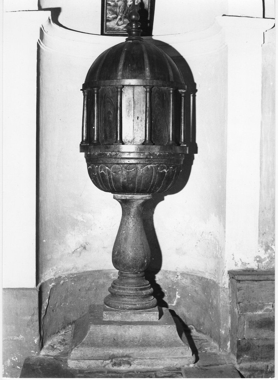 fonte battesimale, opera isolata - bottega umbra (sec. XVII)