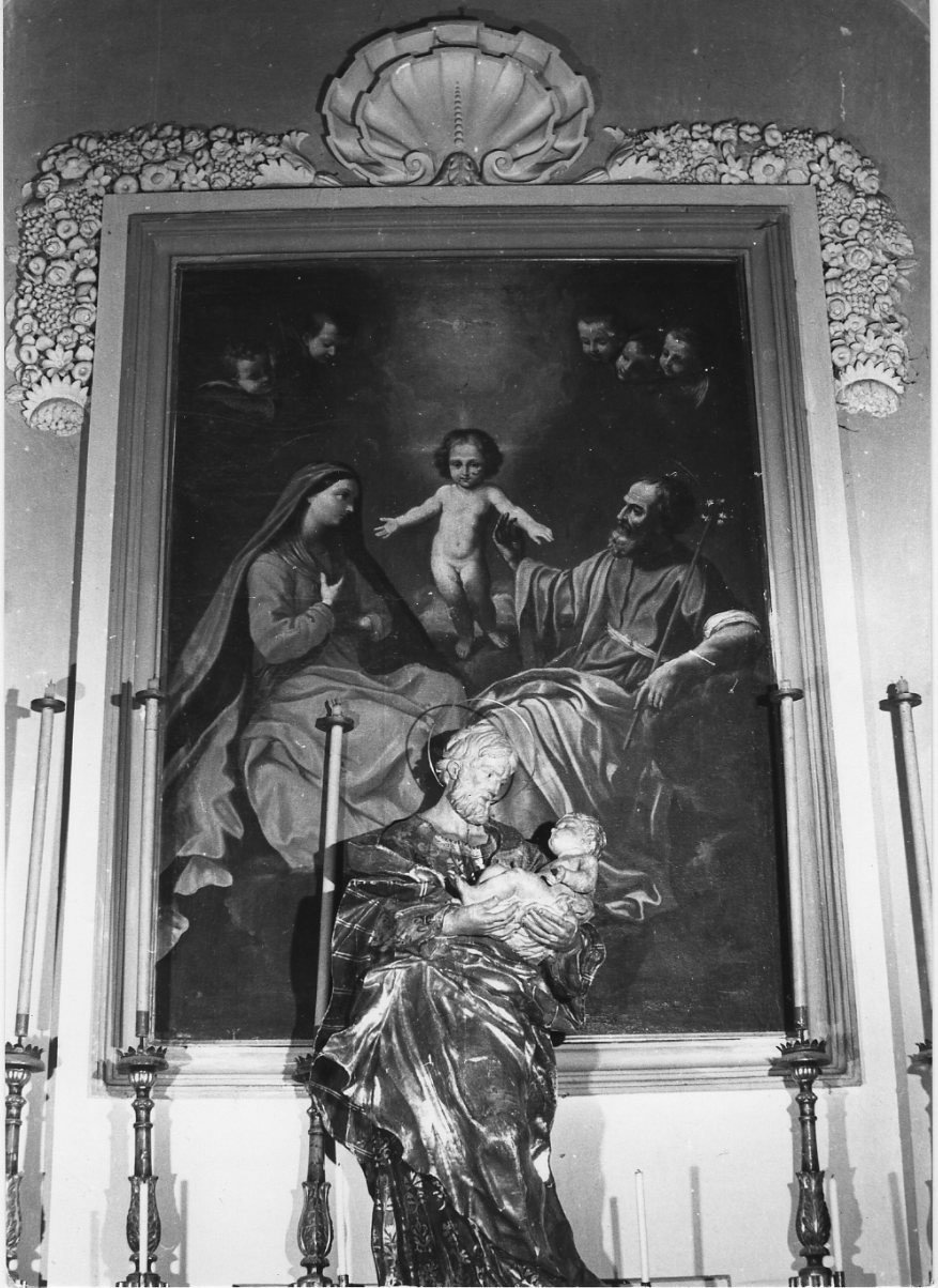 Sacra Famiglia (dipinto, opera isolata) - ambito Italia centrale (secc. XVII/ XVIII)