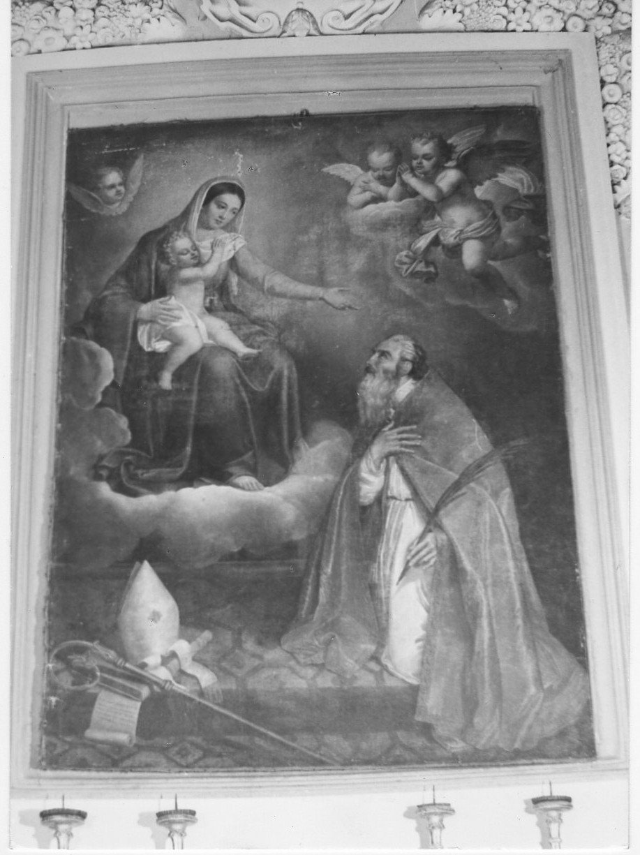 Madonna con Bambino e altri personaggi (dipinto, opera isolata) - ambito Italia centrale (sec. XIX)